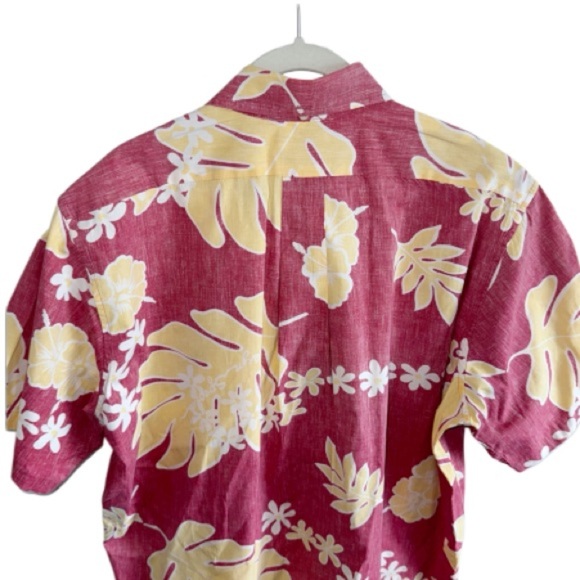 Reyn Spooner Commemorative Classic Red Shirt Yellow Flower XL Pullover Hawaiian - Picture 4 of 8